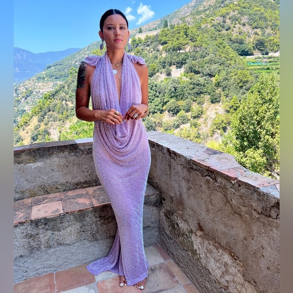 BRONX AND BANCO AMALIA LILAC GOWN - Picture 3 of 16